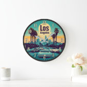 Los Angeles California ラージ壁時計 (ホーム)