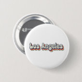Los Angeles California Chrome City Classic Art 缶バッジ (正面&裏面)