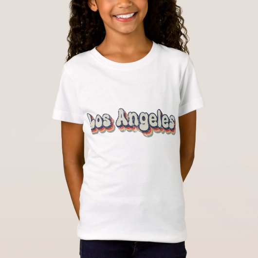 Los Angeles California Chrome City Classic Art Tシャツ (正面)