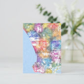 Los Angeles California City Map ポストカード (スタンド正面)