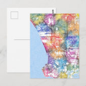 Los Angeles California City Map ポストカード (正面/裏面)