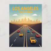 Los Angeles California Freeway Traffic ポストカード (正面)