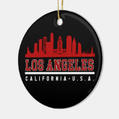 Los Angeles California Fun Skyline City セラミックオーナメント (左)