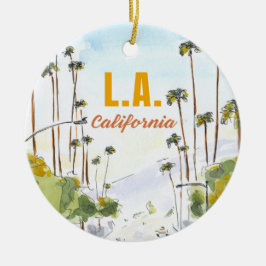 Los Angeles California Ornament セラミックオーナメント