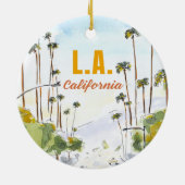 Los Angeles California Ornament セラミックオーナメント (裏面)