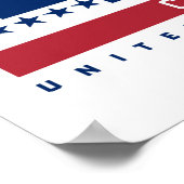 Los Angeles, California | Red,White & Blue Skyline ポスター (角)