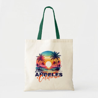 Los Angeles California Retro Sunset Beach Vibes トートバッグ