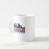 Los Angeles California Skyline View コーヒーマグカップ (正面左)