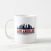 Los Angeles California Skyline View コーヒーマグカップ (左)