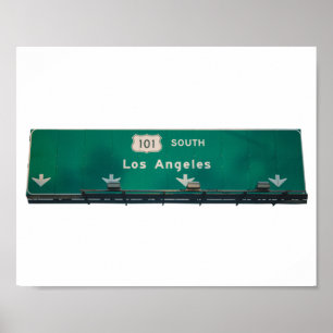 Los Angeles, California street sign ポスター