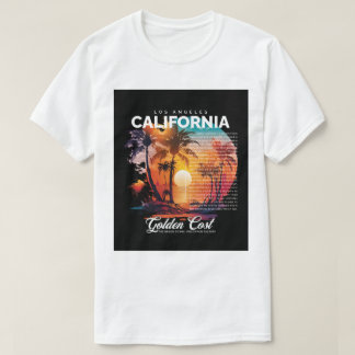 Los Angeles California T-Shirt – Golden Coast Vibe Tシャツ