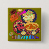 Los Angeles Chilaquiles olive 缶バッジ (正面)