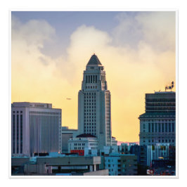 Los Angeles City Hall Skyline – Downtown LA Print フォトプリント