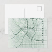 Los Angeles City Map Minimal Postcard ポストカード (正面/裏面)