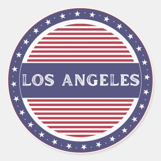 Los Angeles City Pride Emblem – American Identity ラウンドシール (正面)