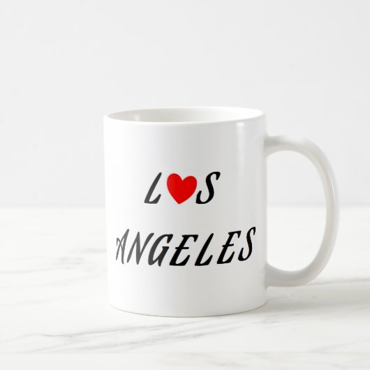 Los Angeles coeur rouge コーヒーマグカップ (右)