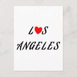 Los Angeles coeur rouge ポストカード
