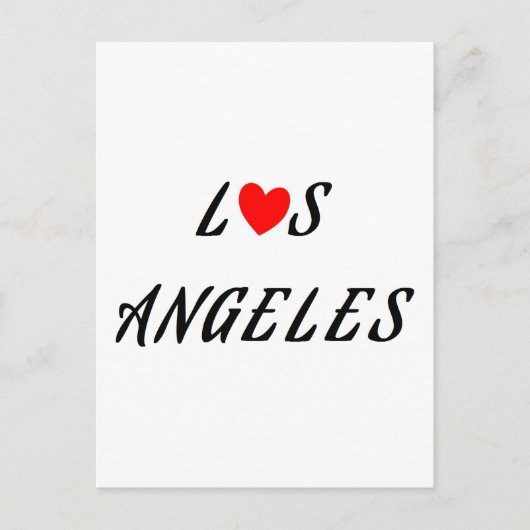 Los Angeles coeur rouge ポストカード (正面)