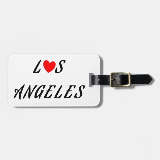 Los Angeles coeur rouge ラゲッジタグ (正面横)