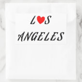 Los Angeles coeur rouge 長方形シール (バッグ)