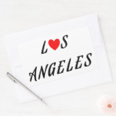Los Angeles coeur rouge 長方形シール (封筒)