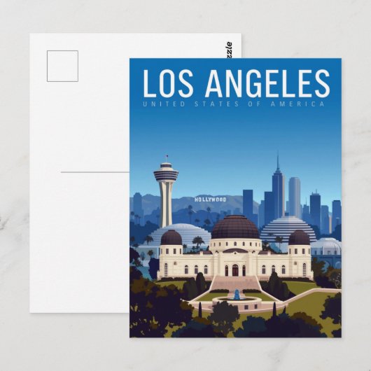 Los Angeles Dreamscape Skyline ポストカード (正面/裏面)