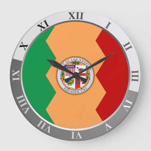 Los Angeles flag ラージ壁時計 (正面)