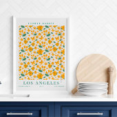 Los Angeles Flower Market Botanical ポスター