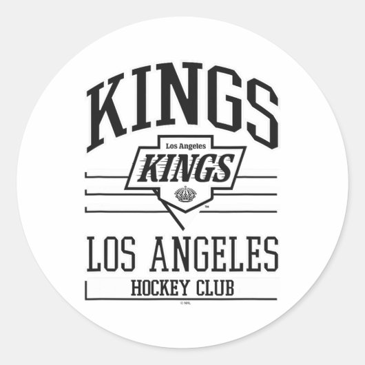 Los Angeles Kings Hockey Club Gray Officially Lice ラウンドシール (正面)