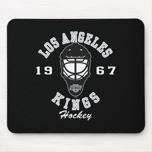 Los Angeles Kings Hockey Mask Dark Heather License マウスパッド (正面)