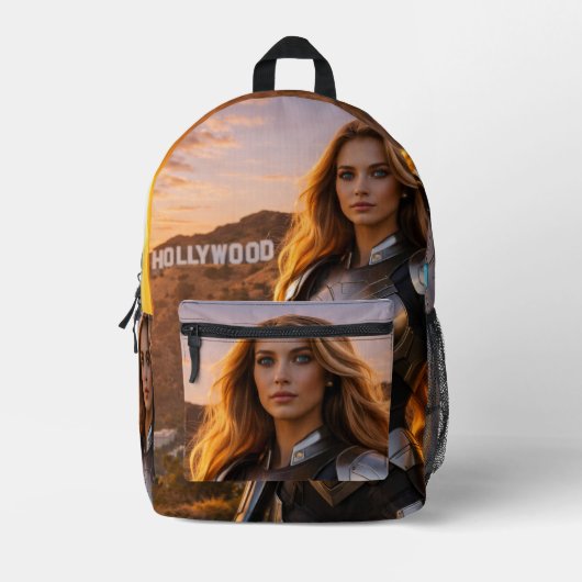 LOS ANGELES - LA プリントバックパック (正面)