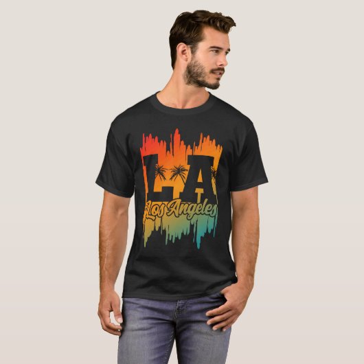 Los Angeles LA California   12 Tシャツ (正面フル)