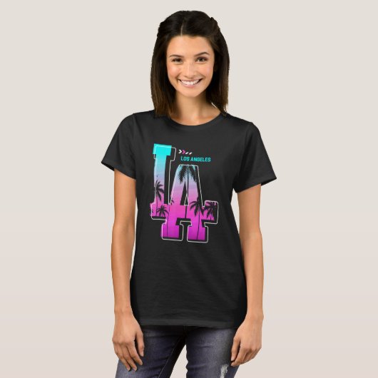 Los Angeles LA California  1 Tシャツ (正面フル)