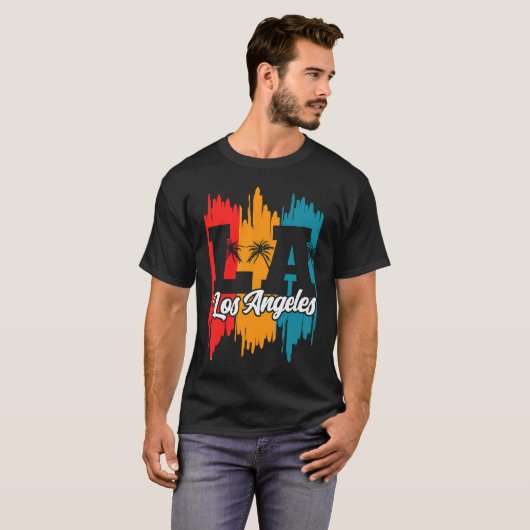 Los Angeles LA California   2 Tシャツ (正面フル)
