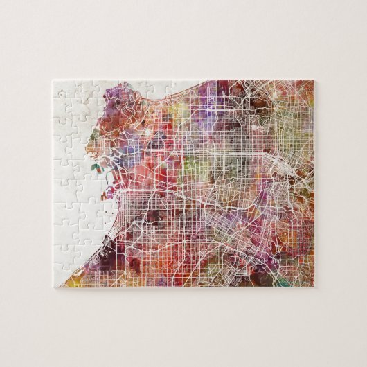 Los Angeles map ジグソーパズル (横)