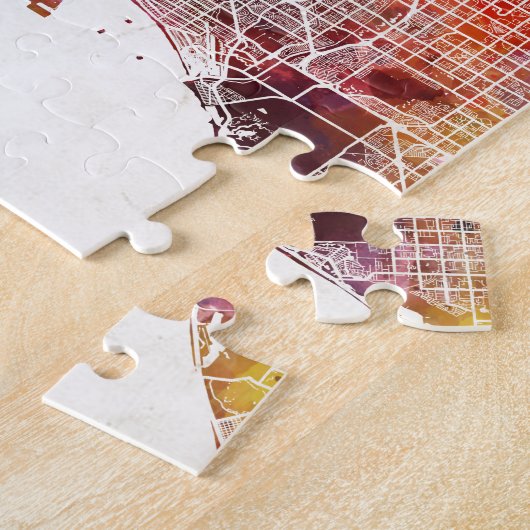 Los Angeles map ジグソーパズル (側面)