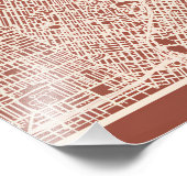 Los Angeles Minimal City Map Poster フォトプリント (角)