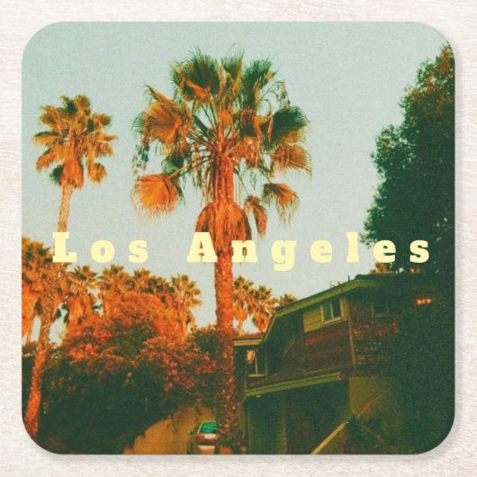 Los Angeles, Miracle Mile, West Hollywood スクエアペーパーコースター (正面)