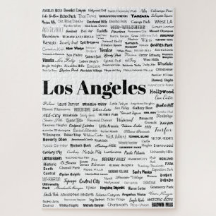 Los Angeles Neighborhoodsl Back on White ジグソーパズル