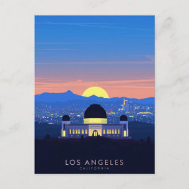 Los Angeles Palm Tree Sunset Graphic ポストカード