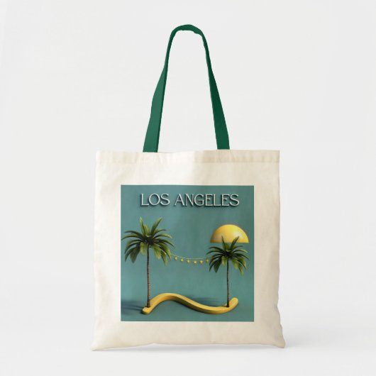 Los Angeles Palm Tree Sunset Tote Bag トートバッグ (正面)