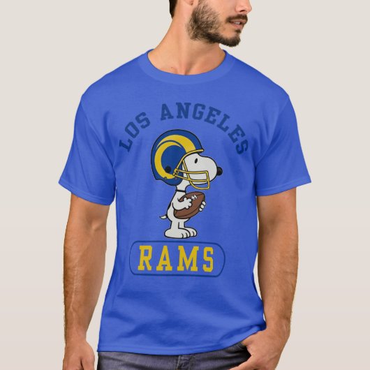 Los Angeles Rams Game Day Snoopy Inspired M110 gif Tシャツ (正面)