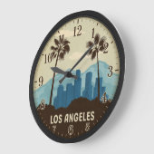Los Angeles Skyline ラージ壁時計 (傾斜)