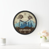 Los Angeles Skyline ラージ壁時計 (ホーム)