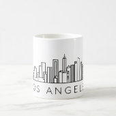 Los Angeles Skyline – Cityscape Design コーヒーマグカップ (中央)