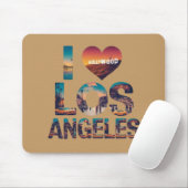 Los Angeles Skyline Sunset & Hollywood Typography  マウスパッド (マウス)