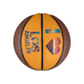 Los Angeles Skyline Sunset & Hollywood Typography ミニバスケットボール (縦)