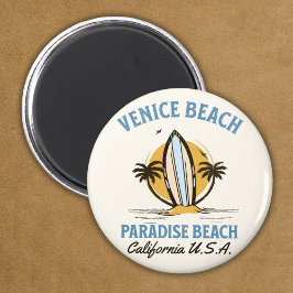 Los Angeles Venice Beach – Coastal Travel Art マグネット