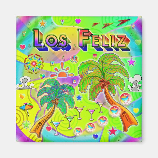 Los Felizマインドフォーカスマグネット マグネット (正面)