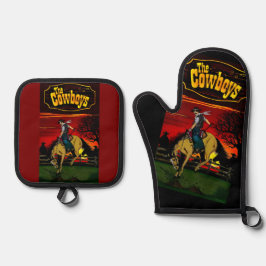 "Los Gauchos" Sandstone Coaster/"The Cowboys" 鍋つかみ&鍋敷きセット
